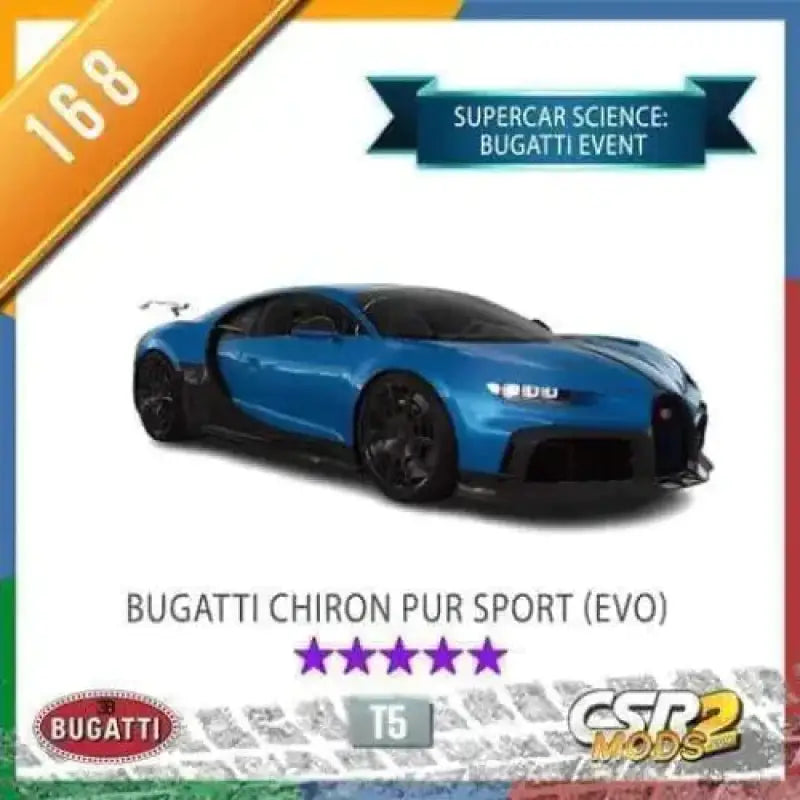 CSR2 Bugatti Chiron Pur Sport CSR2 CARS CSR2 MODS SHOP